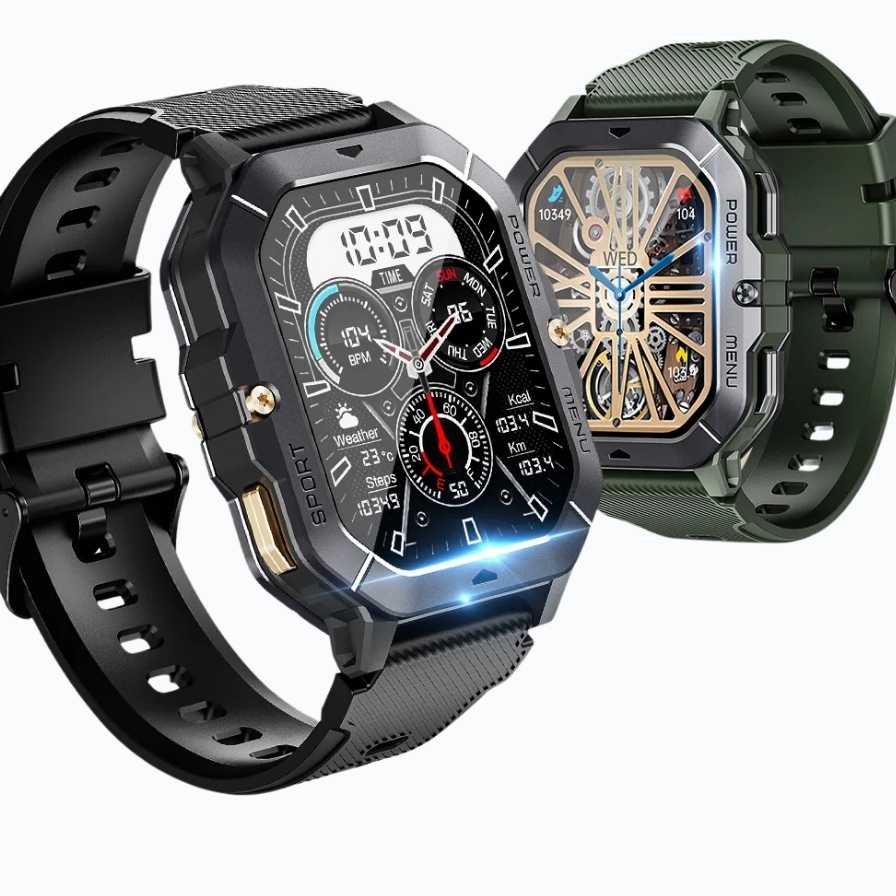 Montre connectée Fashion MIGOUFIT – Écran TFT, appels Bluetooth, suivi santé, design sportif, deux variantes couleurs