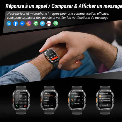 montre connectée avec lumière d’urgence